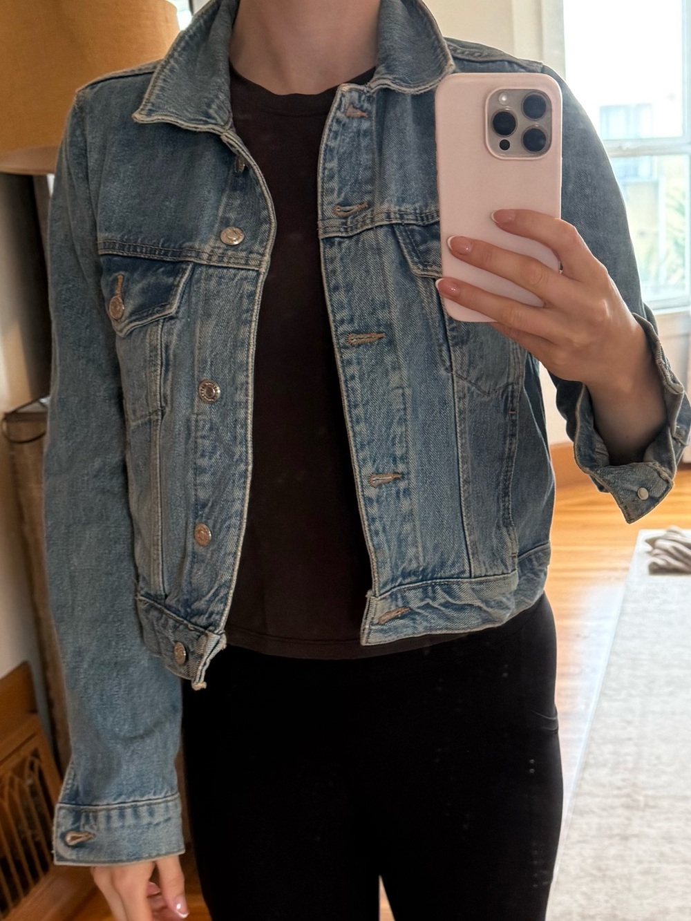 Topshop - Classic Blue Denim Jacket - Women's Casual Trucker Jacket